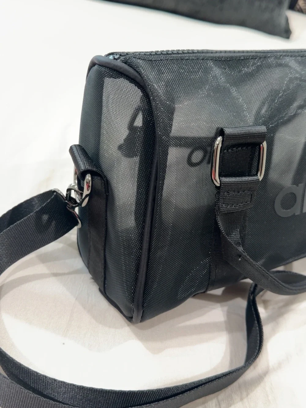 ALO Yoga Black Mesh Crossbody Tote